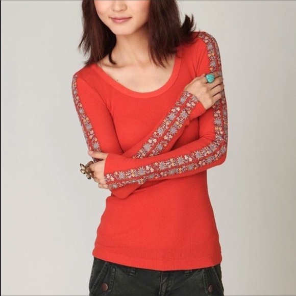 Free People Tops - Free People Scoop Neck Long Sleeve Tee NWOT